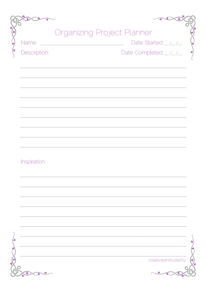 Organizing Project Planner 1
