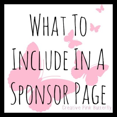 What To Include In A Sponsor Page