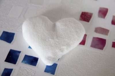 White Fleece Heart - 07