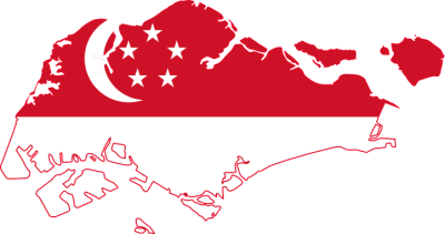 Flag map of Singapore