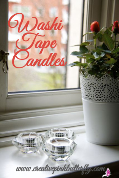 Washi Tape Candles