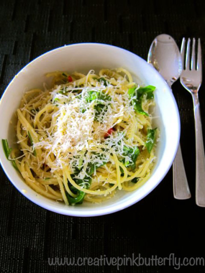 spaghetti with asparagus and arugula recipe