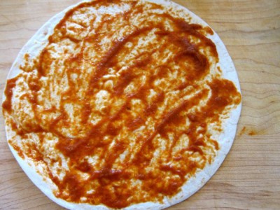 Pizza on a wrap crust - 02