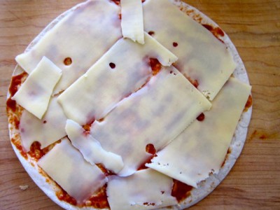Pizza on a wrap crust - 03